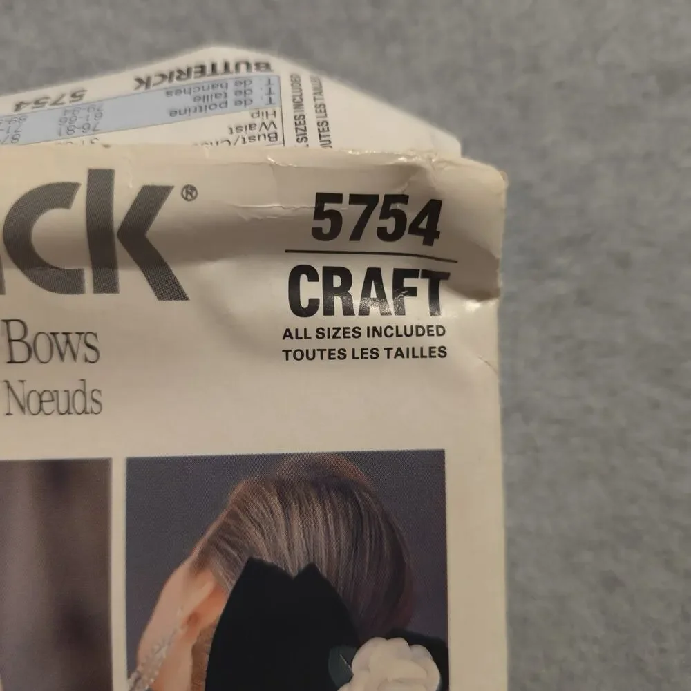 Butterick 5754 Misses Collars Cuffs Bows‎ Pattern Uncut Vintage 12 Styles